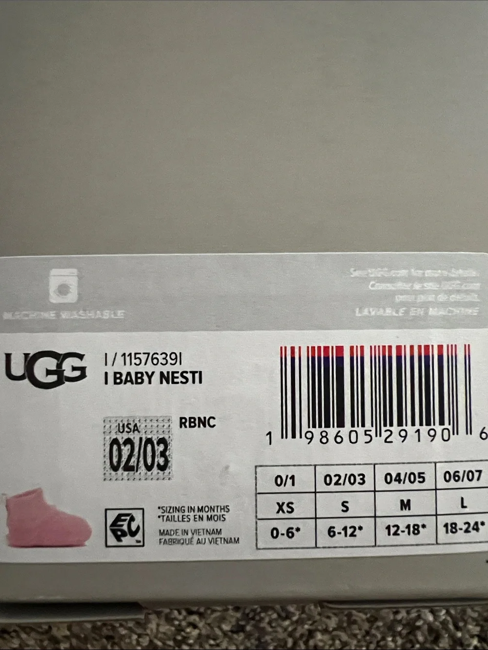 UGG Baby Soft Pink Plush Booties with Pull-Tab